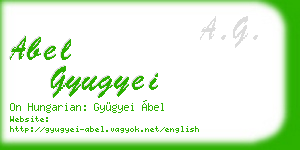 abel gyugyei business card